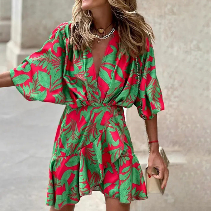 Isla - Elegantes Kleid mit Fledermausärmeln