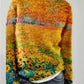 Heidi - Damen-Strickpullover mit 3D-Blumendruck