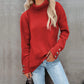 Lässiger Rollkragenpullover für Damen | Mit Knopfmanschetten