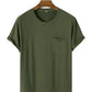 Tom | einfarbige basic-t-shirts mit tasche