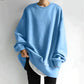 Übergroßes Rundhals Sweatshirt Für Damen | Lange Ärmel