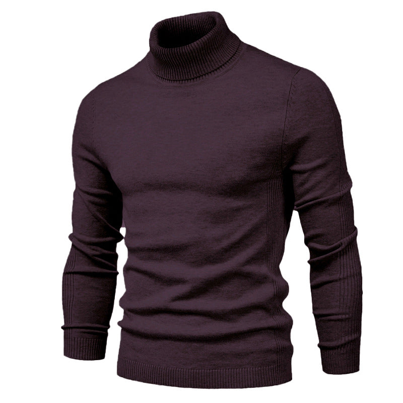 Klassischer Herren Rollkragenpullover Khaki - Leon