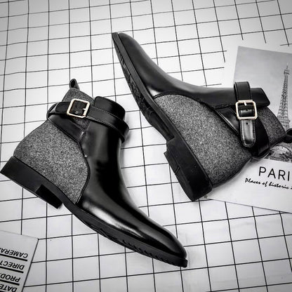 Handgefertigte Herren Leder Stiefel