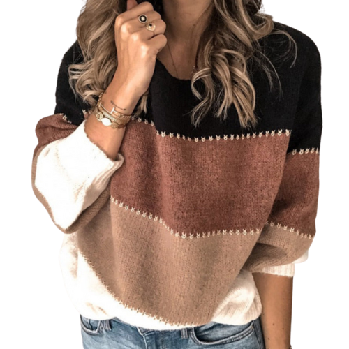 Warmer gestreifter Pullover - Jolene