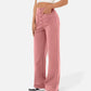 Olivgrüne Casual Pants mit Taschen - Lara