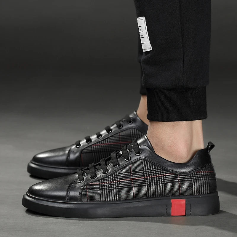 Hochwertige Herren Leder Sneakers