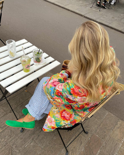 Aaliyah - Langärmelige Parkas mit Blumendruck für Frauen.