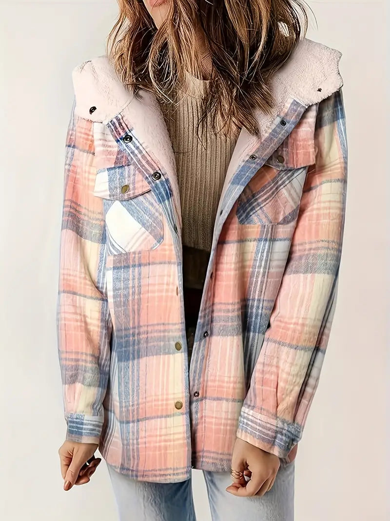 Plaid Muster Zip Up Jacke - Kira