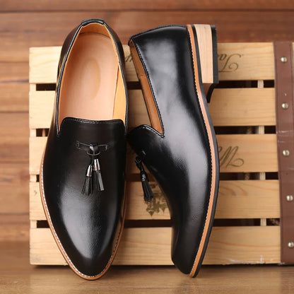 Elegante Herren Leder Loafer