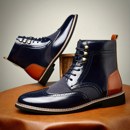 Elegante Herren Oxford Lederstiefel