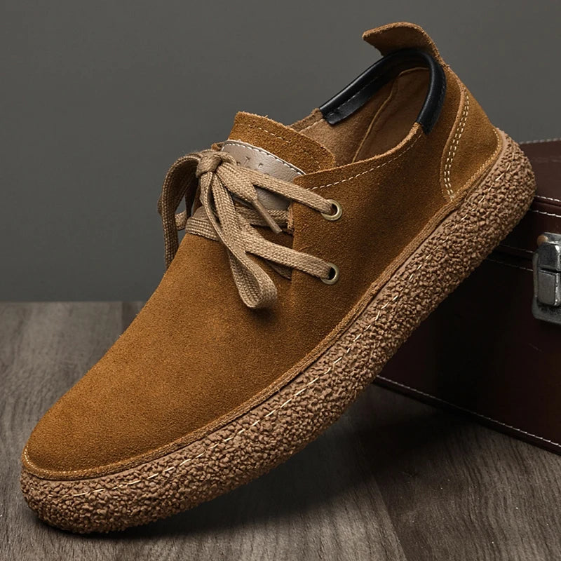 Herren Nubuk-Lederschuhe mit weicher Sohle - Komfortabel & Elegant
