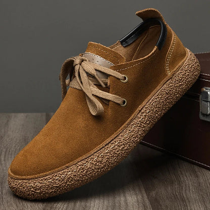 Herren Nubuk-Lederschuhe mit weicher Sohle - Komfortabel & Elegant
