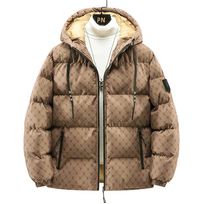 Baumwolljacke mit Allover-Buchstabendruck - Herlen