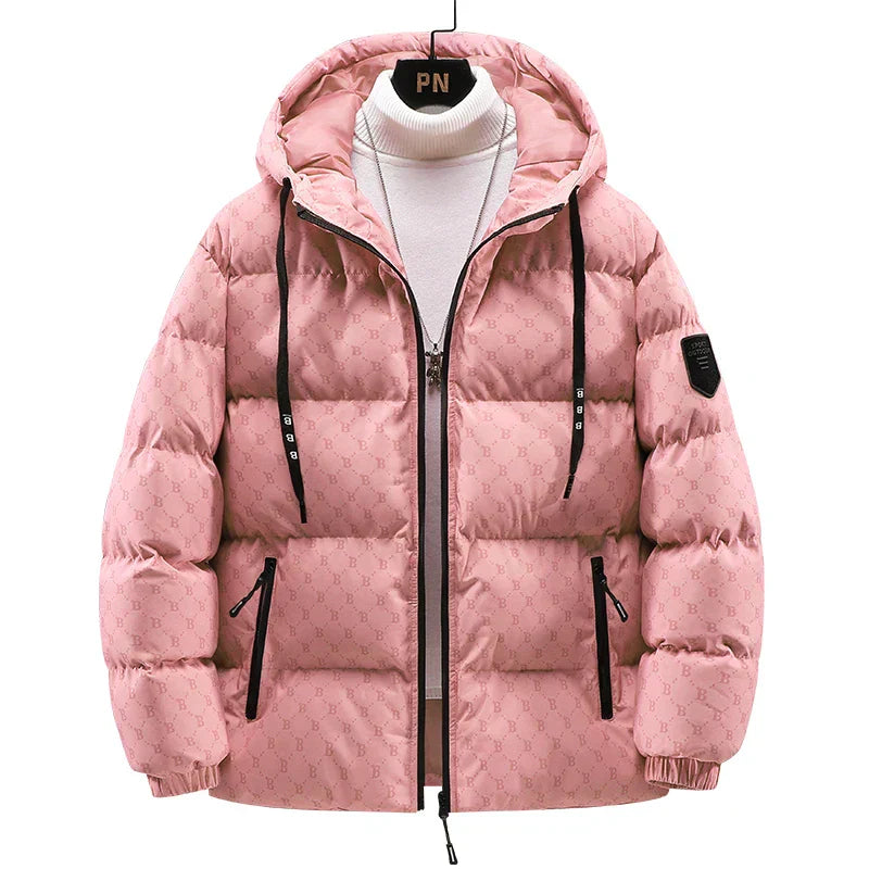 Baumwolljacke mit Allover-Buchstabendruck - Herlen