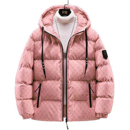 Baumwolljacke mit Allover-Buchstabendruck - Herlen