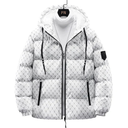 Baumwolljacke mit Allover-Buchstabendruck - Herlen