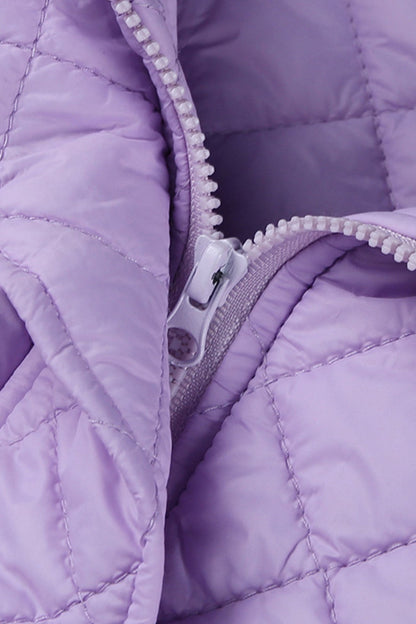 Rhombus-Reißverschluss-Jacke mit Taschen