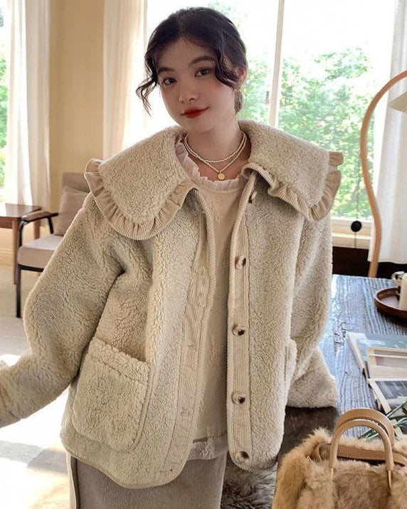 Niedlich und stilvoll Wollmantel - Leren