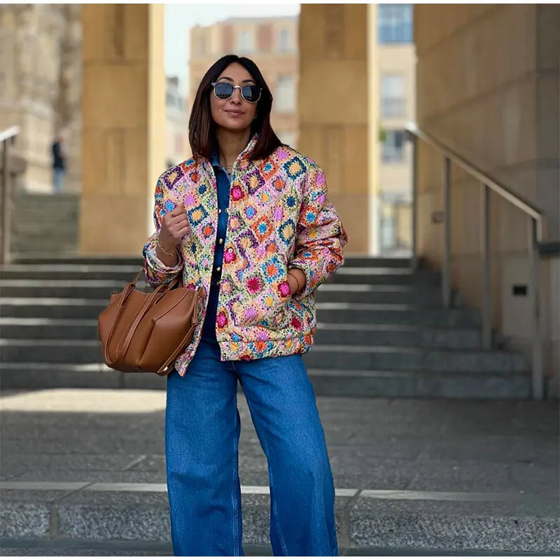 Bunte Steppjacke - Sanria