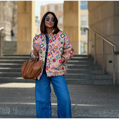 Bunte Steppjacke - Sanria