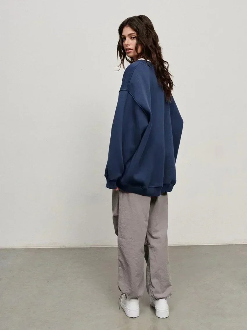 Dunkelgrauer Oversize Pullover - Luisa