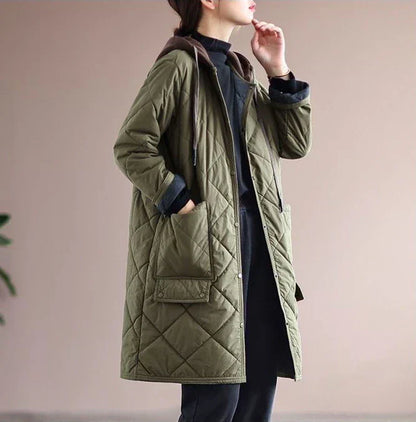 Lange gefütterte Jacke für Damen – Viola