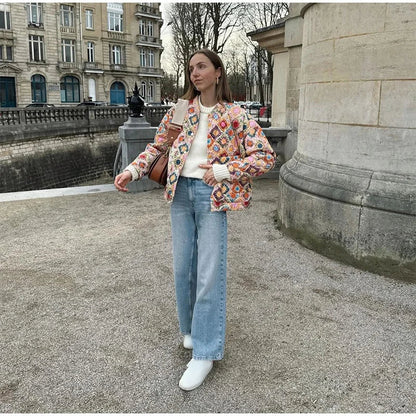 Bunte Steppjacke - Sanria