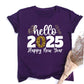 Hello 2025 - Modisches T-Shirt