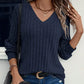 Damen Winter Sweatshirt | V-Ausschnitt