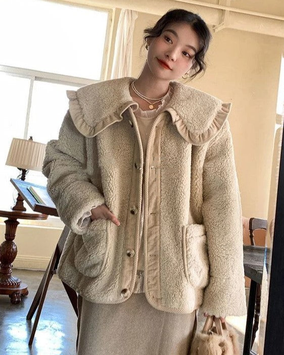 Niedlich und stilvoll Wollmantel - Leren