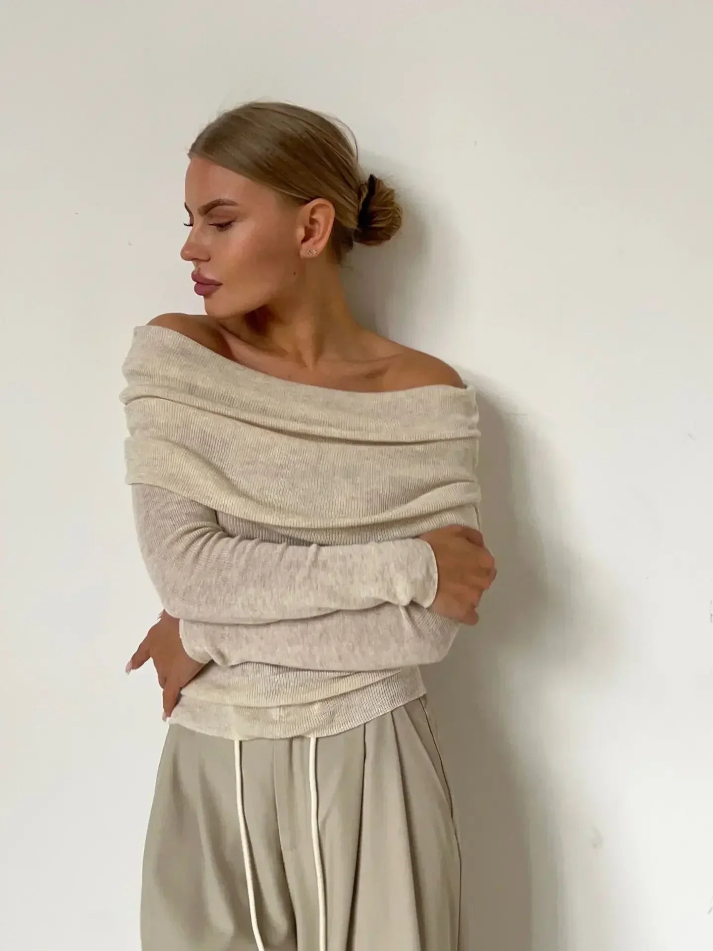 Off-Shoulder-Strickpullover - Julia