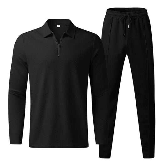 JAMILIO - Stylisches Männer-Set mit modischem Langarmshirt und passender Hose