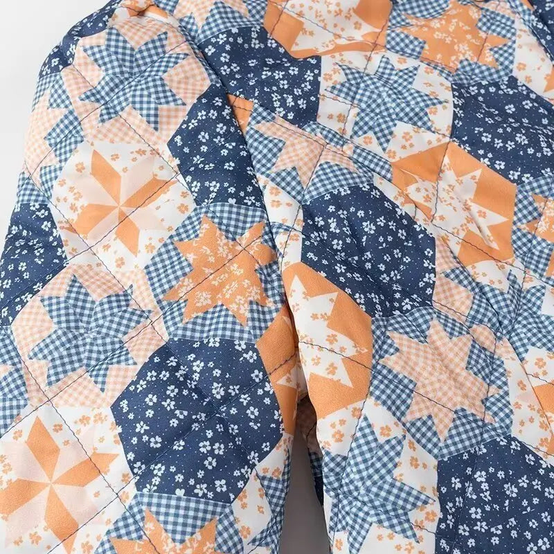 Blaue Wende-Steppjacke - Josefine