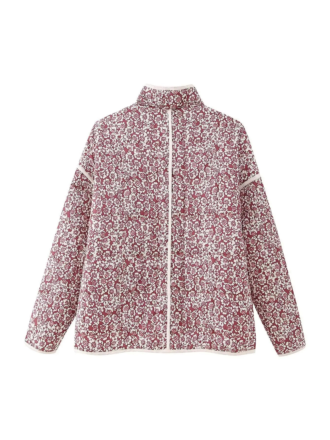 Leichte wattierte Damenjacke mit Blumenmuster - Cassidy