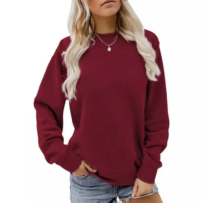 Damen Rundhalsausschnitt Winter-Sweatshirt | Langarm