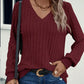 Damen Winter Sweatshirt | V-Ausschnitt