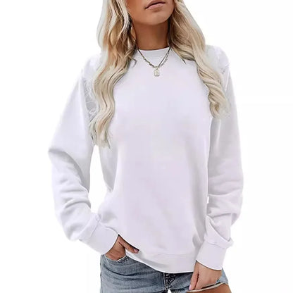 Damen Rundhalsausschnitt Winter-Sweatshirt | Langarm