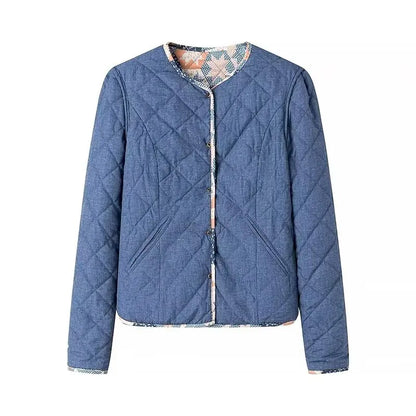Blaue Wende-Steppjacke - Josefine