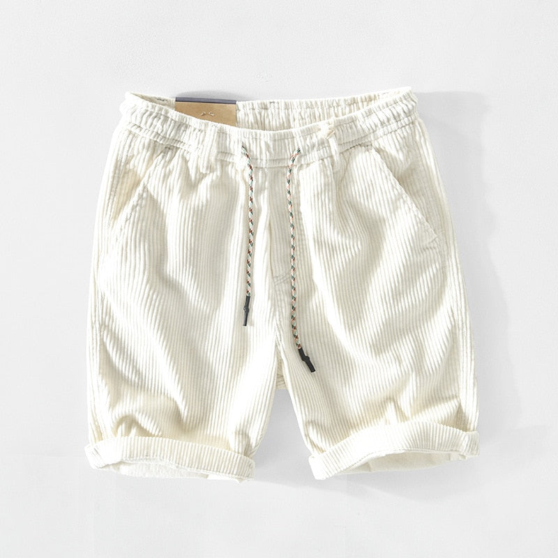 Eli - Khakifarbene Cord-Shorts