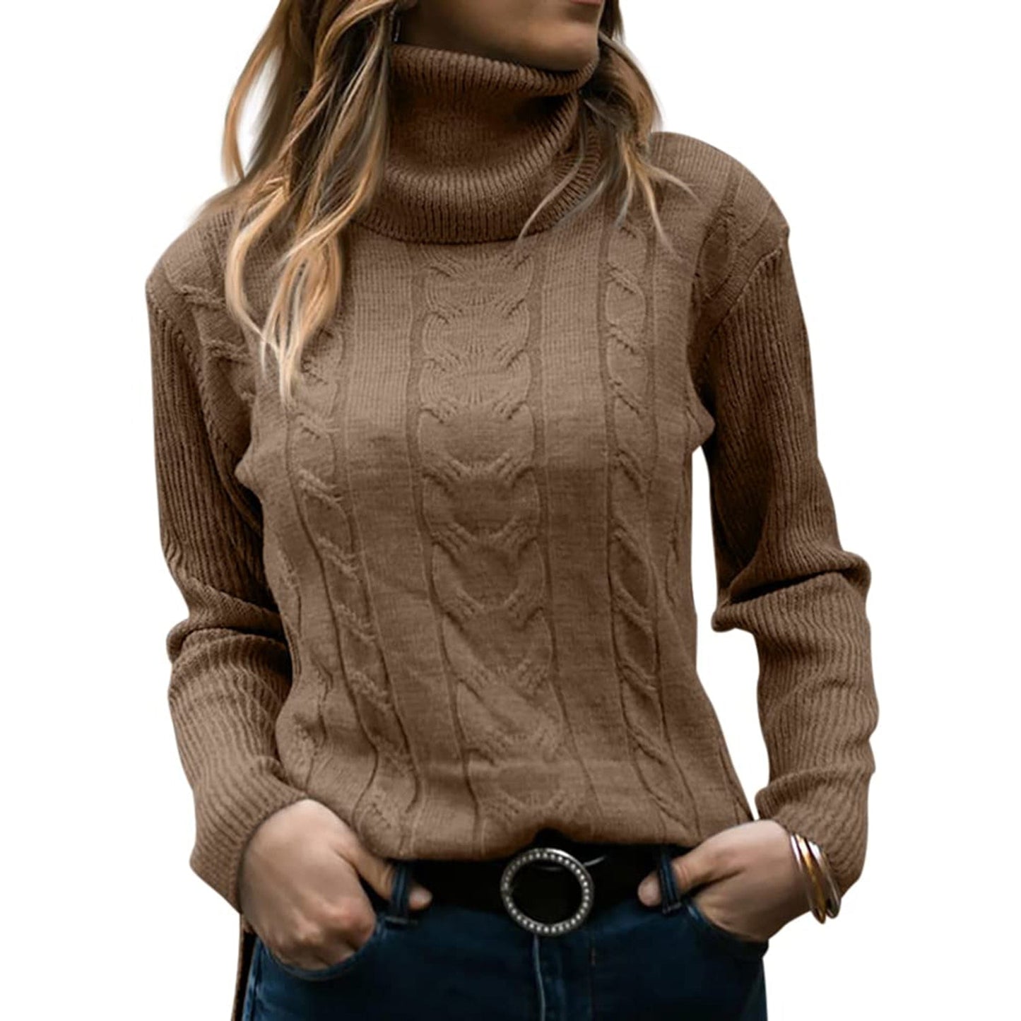 Zopf-Rollkragenpullover – Klassische Wärme mit elegantem Stil