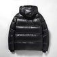 Herren Winter-Daunen Jacke mit Kapuze | Schwarz
