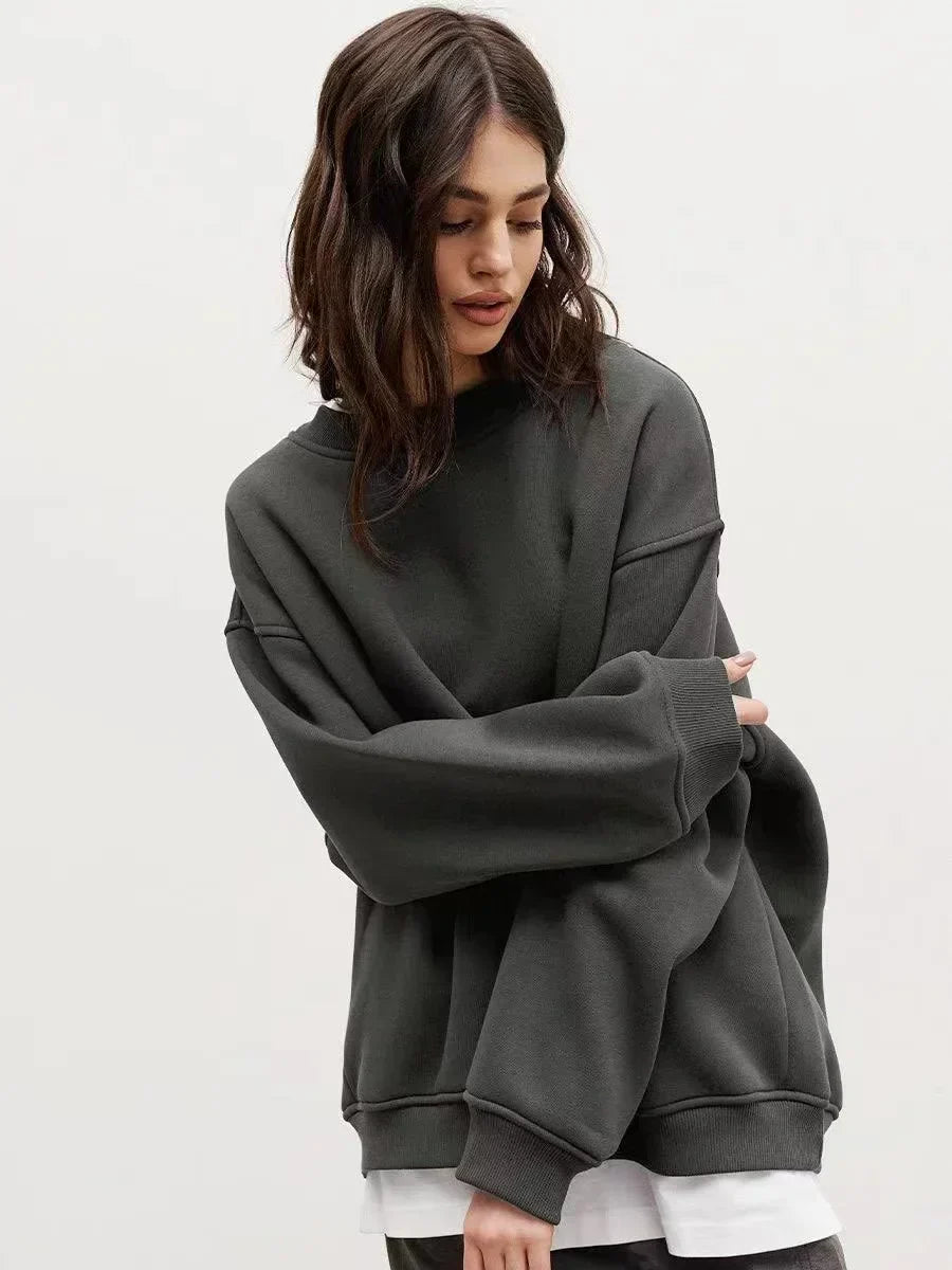 Dunkelgrauer Oversize Pullover - Luisa