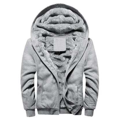 Herren Fleece Steppjacke | Mit Kapuze