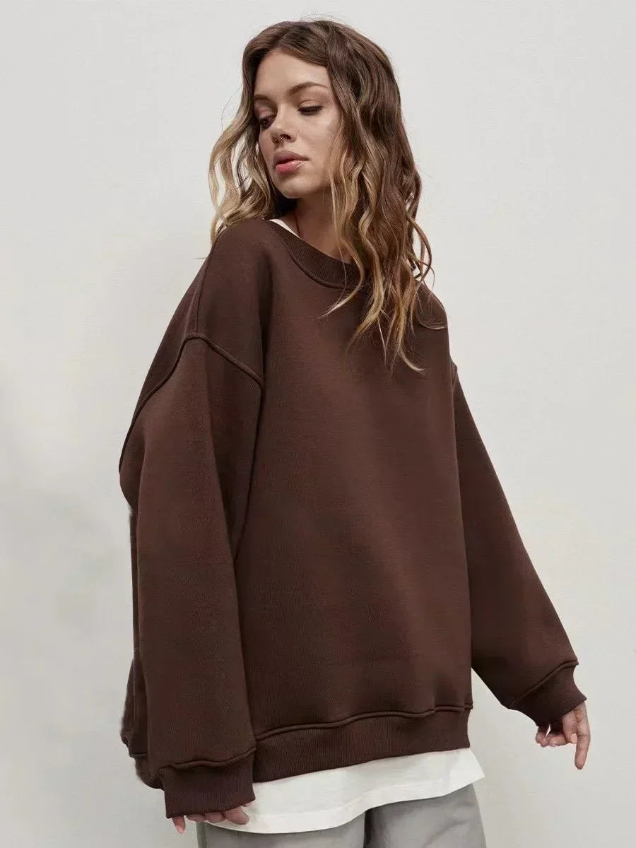 Dunkelgrauer Oversize Pullover - Luisa