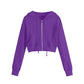 Kurzes Winter-Sweatshirt für Damen | Mit Kapuze