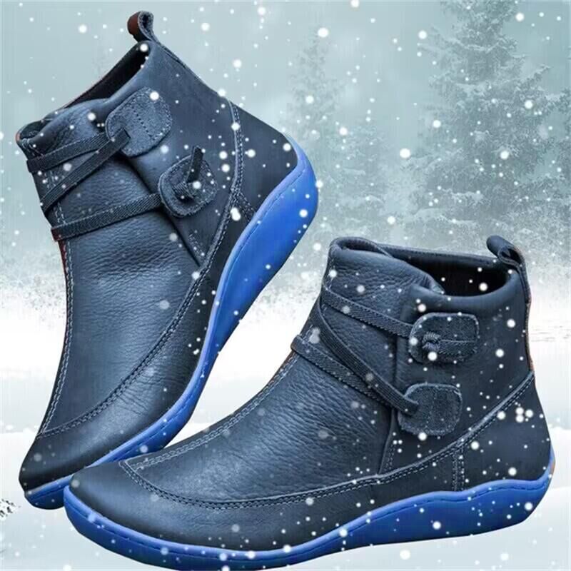 Komfortable & Warme Damen Leder Stiefel