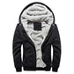 Herren Fleece Steppjacke | Mit Kapuze