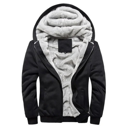 Herren Fleece Steppjacke | Mit Kapuze