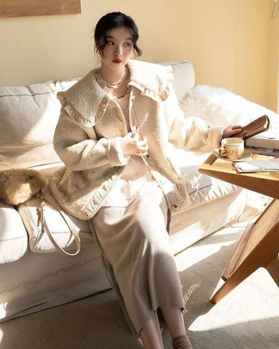 Niedlich und stilvoll Wollmantel - Leren