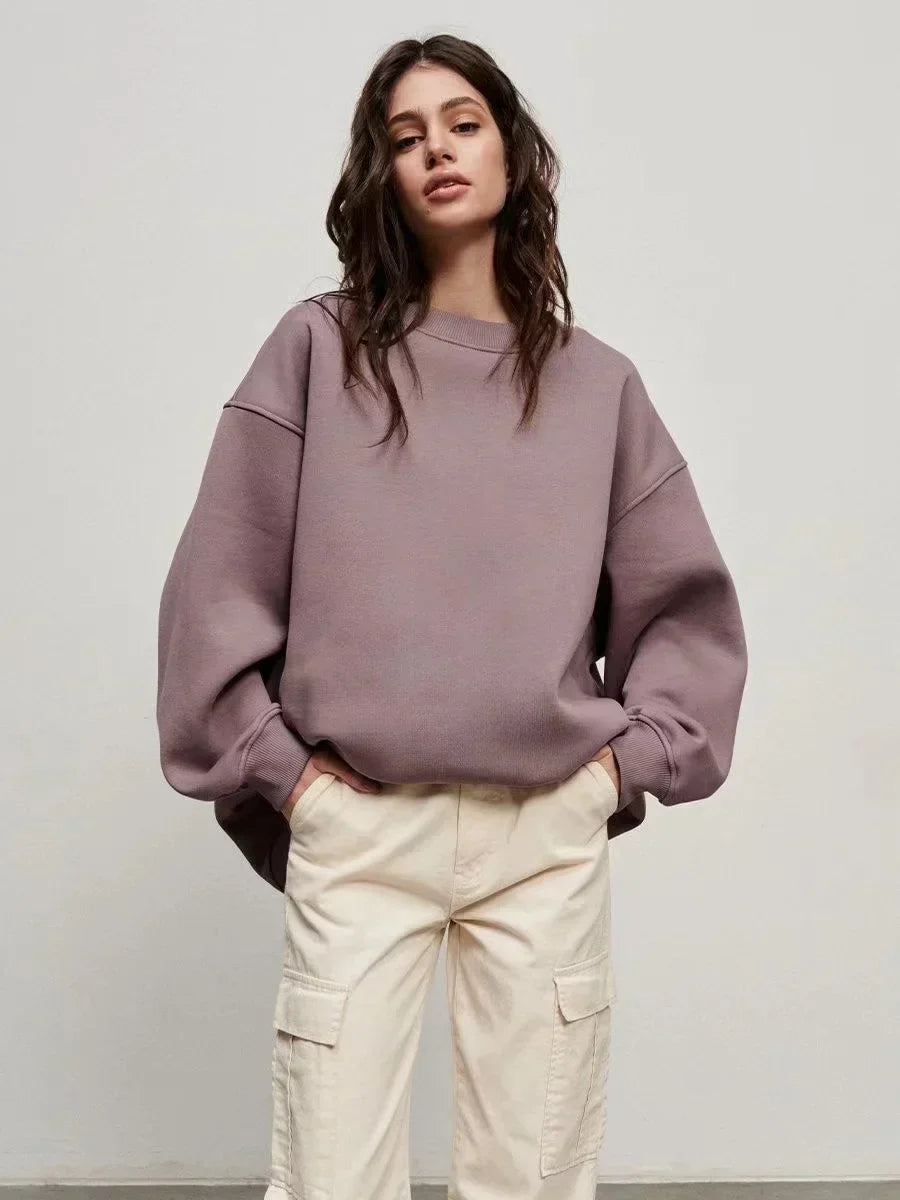 Dunkelgrauer Oversize Pullover - Luisa